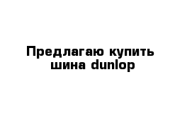 Предлагаю купить  шина dunlop